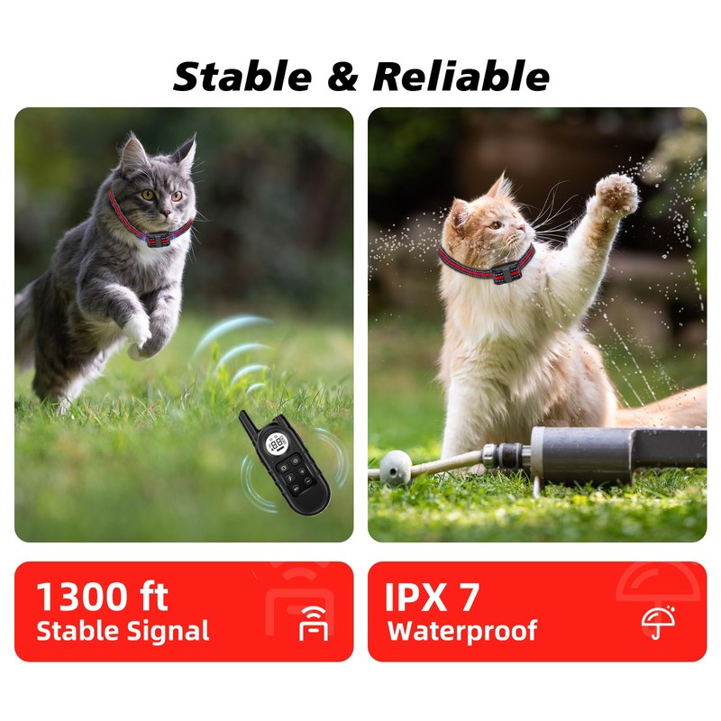 Tiniest Cat Shock Collar, Lightest Cat Training Collar with Remote