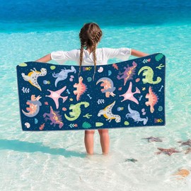 Gohytal Kinder Handtuch Badetuch Strandtuch Duschtuch für Mädchen und Jungen Baumwolle weiches saugfähiges Handtuch 70x140 cm