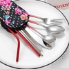 Travel Utensils,Reusable Silverware Set to Go Portable Cutlery Set with