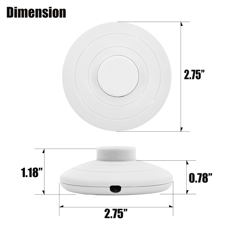 UL-Certified 4-Pack Foot Pedal Switch, Round Floor Lamp Inline Switch