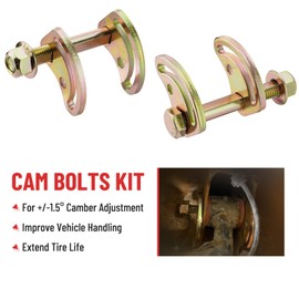 TRUCFUSION Camber Kit 4pcs Cam Bolts Kit Compatible with Chevy Silverado 1500 GMC Sierra 1500 2500HD Yukon XL Tahoe Express Suburban 1500 2500 Upper Control Arm Alignment Caster