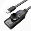 USB Sound Card Adapter 7.1 Channel Mute Button Volume Control