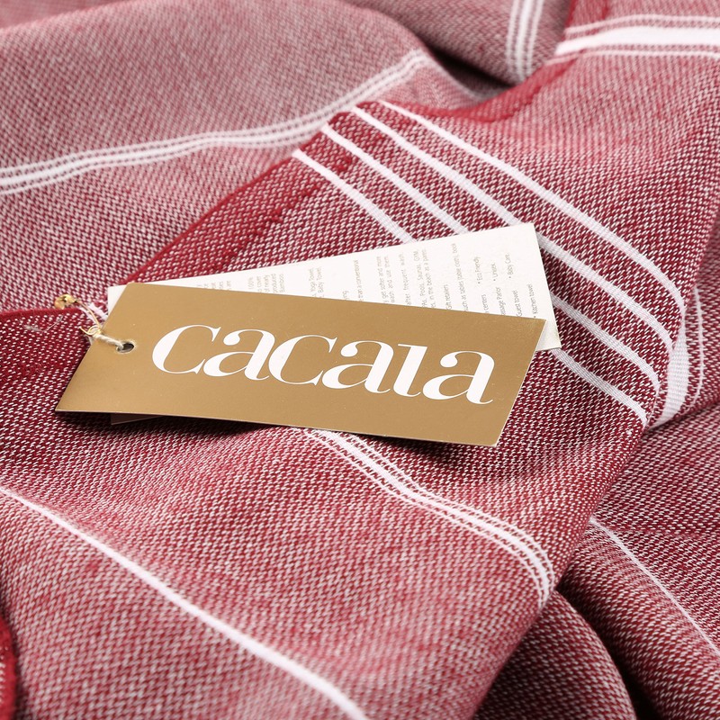 Cacala PES-CEP-Burgundy Bath Towels, 37" x 71"
