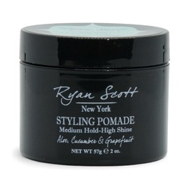 Ryan Scott Styling Pomade - Medium Hold - High Shine Finish. Aloe, Cucumber, & Grapefruit Fragrance 2.0oz.