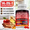 Ceylon Cinnamon, Turmeric, Apple Cider Vinegar, Ginseng, Aloe Vera, Berberine