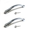 SmoothLY Replacement Shower Door Handles - Chrome Curved - Pair