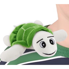 Winltendty Magnetic Shoulder Turtle Plush Toy - 7 Inch Soft Stuffed Animal Tortoise for Kids Boys Girls Ocean Theme Nursery Party Decor, Birthday Gift (Green)