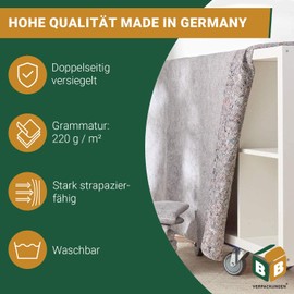 BB-Verpackungen 10 x Packing Blankets 130 x 200 cm (2 Sided Sealed, Heavy Duty, Durable) - Sets Between 5 and 500 Pieces