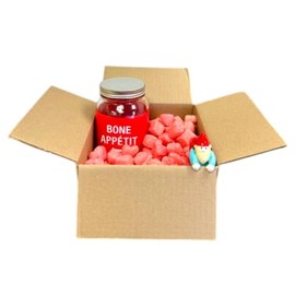 FunPak MiniPack Plant Based Biodegradable Packing Peanuts 0.60 cu ft Bag Compostable (Red Hearts)