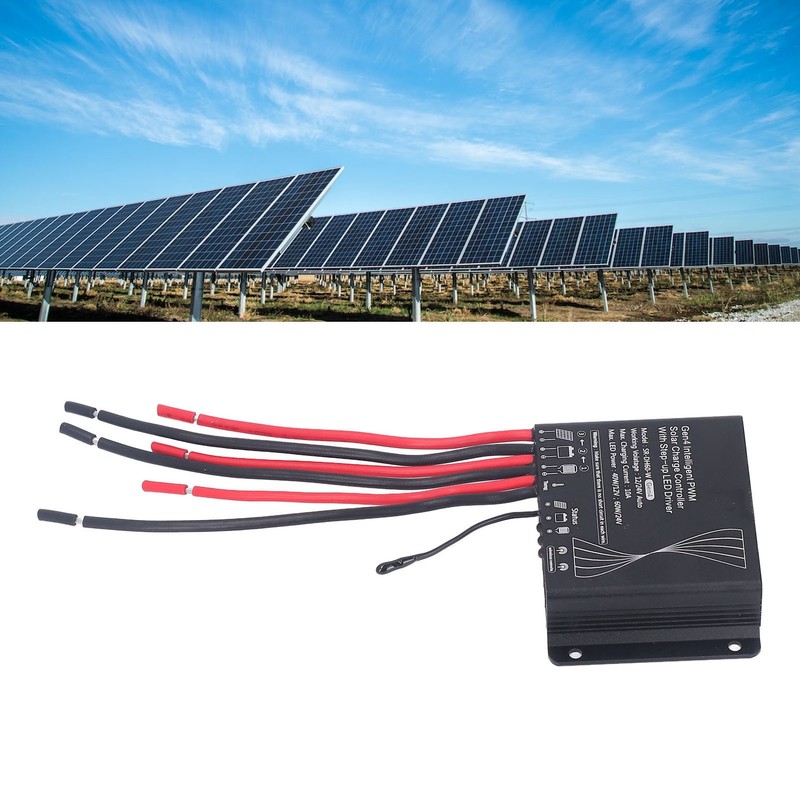 Solar Charge Controller 12V 24V PWM Battery Charging Regulator with
