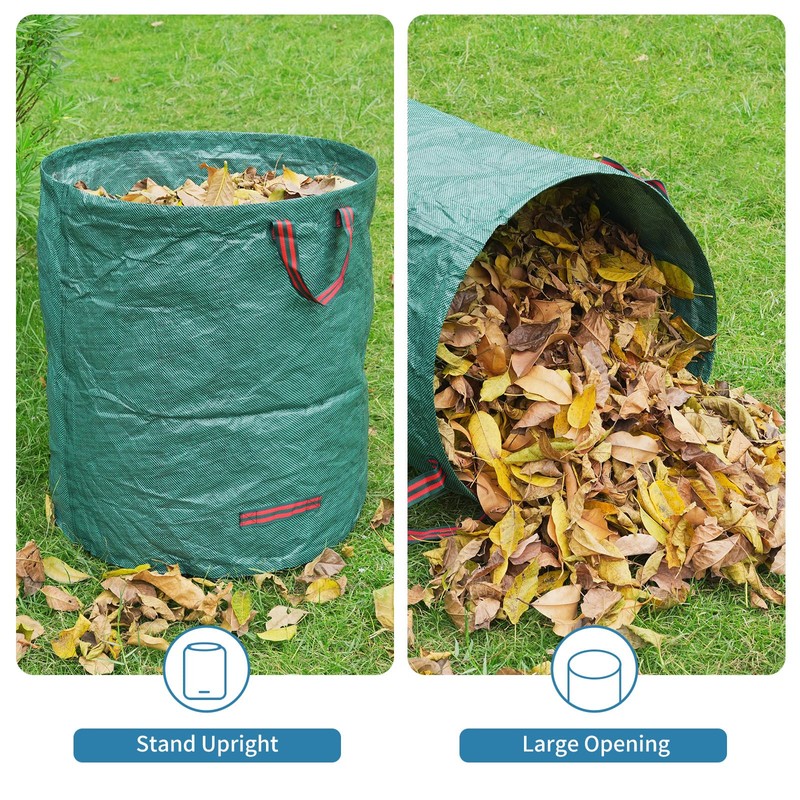Reusable Leaf Bags, Tear-resistant & Reusable Lawn Bags, Yard Waste