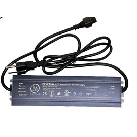 200W LED Driver DCDriver DC-200W-UL24V 24V AC 90-130V Constant Voltage Waterproof IP67 AC to DC for LED Strips and Modules