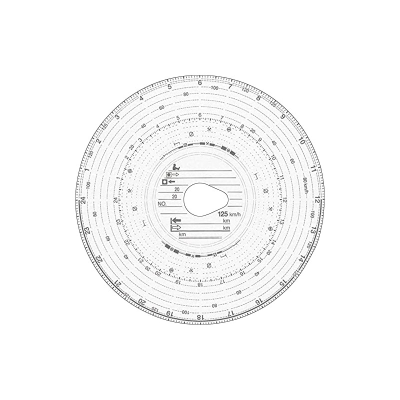RNK COMBI Tachograph Disks 125 km/h Haug # 125 100/3100