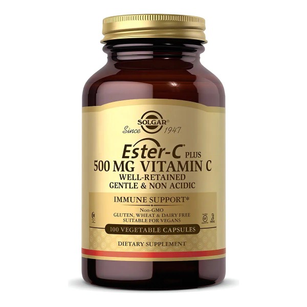 Solgar Vitamina C Ester-c Plus 500mg 100caps Veg Sabor Neutro