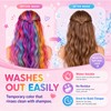 12 Colours Hair Chalk Set, Rainbow Colours, Washable Hair Chalk