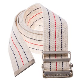 COW&COW Transfer and Gait Belt 100inch - Transfer Walking and Standing Assist Aid For Caregiver Nurse Therapist 2 inches - with Metal Buckle(Beige)