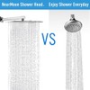 NearMoon Rain Shower Head, High Flow Stainless Steel Square Rainfall