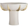 Dahlia Studios Adelaide 9 3/4" White and Gold Ceramic Pedestal
