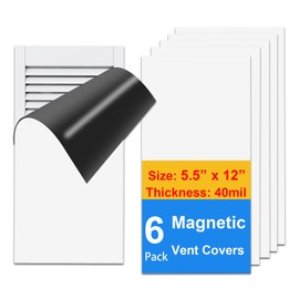 JINGZHAN 6 Pack Magnet Vent Covers,5.5X12 Inch Strong Air Vent Cover for Floor Wall and Ceiling Registers Home HVAC and AC Vents.