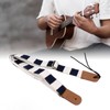 Ukulele Strap Thicken for Shoulder Cotton Plaid Adjustable Length String