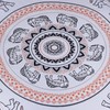 Sleepdown Tribal Elephant Mandala White Rust Orange Reversible Duvet Cover
