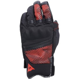 Dainese - Fulmine D-Dry® Gloves, Winter Motorcycle Gloves, Knuckle Guards, Thermal Padding Gloves, Touch Screen, Man, Black/Black/Red, XL
