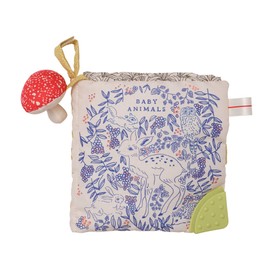 Manhattan Toy Deer One Soft Activity Crinkle Book & Fold Out Pat Mat para bebé, niño pequeño con chirriador, espejo descubrimiento y mordedor