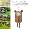 Rustic Hanging Animal Wind Chimes Resin Hand Made Natural Garden