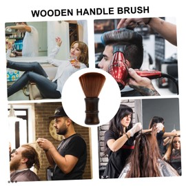 FOMIYES 2pcs Portable Cleaning Brush Wooden Handle Soft Nylon Hair Salon Neck Duster for Gentle Dusting and Styling for Hair Salons and Home Use