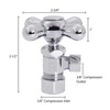 Westbrass D105X-2-01 Cross Handle Angle Stop Shut Off Valve, 1/2"