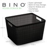 BINO Woven Plastic Storage Basket (Black, 5PK- XS)