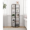 Hzuaneri Corner Shelf Stand, Corner Bookshelf, Storage Standing Shelf Unit