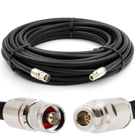 RANGEFUL N Male to N Female Cable 25m 82ft Ultra Low Loss Coax Cable 10D-FB Ø13mm Extension Lead Black Coaxial 50ohm