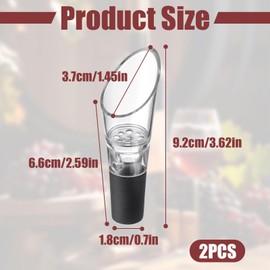 YIIWONI Dekanty Gießkanne mit Ventilator, zum Aufhängen, geeignet für viele Weinflaschen, Weintropfen, für Tropfen, Aufguss von Rotwein und Weißwein, 2 Stück