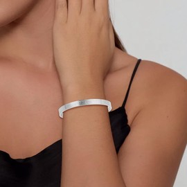 SIXDUTON Ayatul Kursi Bracelet for Women, Muslim Quran Allah Bracelets, Arabic Calligraphy Bracelet, Eid Islamic Jewellery, Gifts for Women and Men, Stainless Steel, No Gemstone