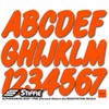 STIFFIE Whip-One Orange 3" Alpha-Numeric Registration Identification Numbers Stickers Decals