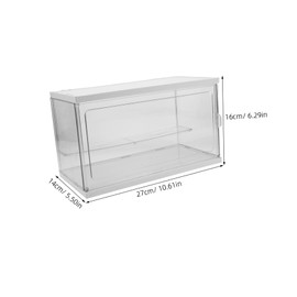 Ipetboom Clear Display Case Figures Compact Tabletop Organizer with Sealed Protection for Showcasing and Storing Collectibles Models and Miniatures Elegant Storage for Desks and Shelves