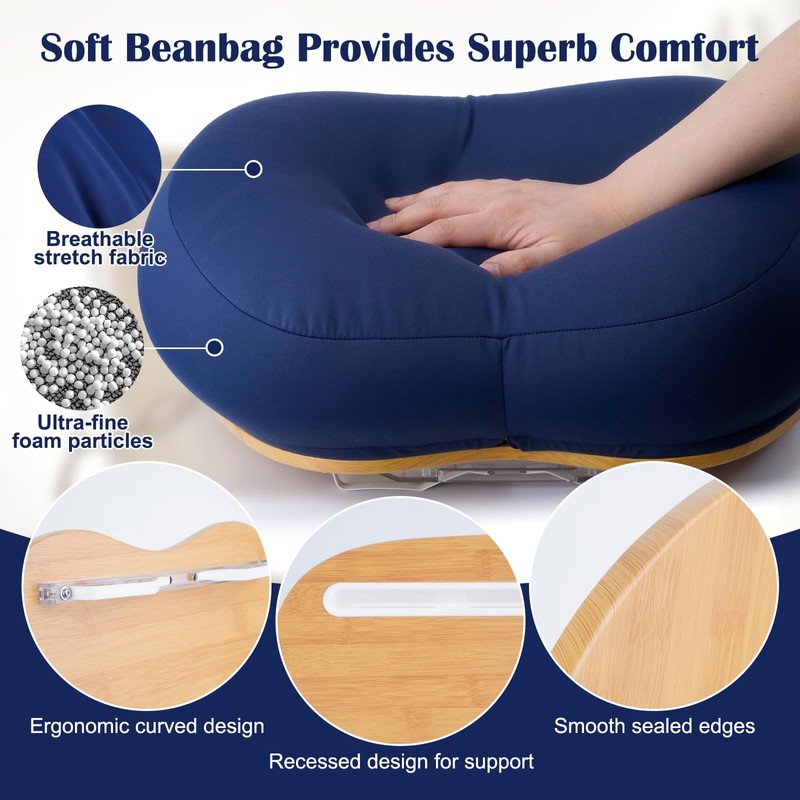 Lap Desk XL Beanbag Book Stand –Book Holder for Reading