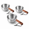 3Pcs Small Saucepan, Compact Pans for Single Serving Meals, Heating