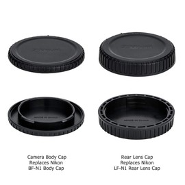 JJC 2-Pack Z Mount Body Cap & Rear Lens Cover for Nikon Z50 II Z50II Zf Zfc Z8 Z9 Z6III Z6 III II Z7II Z7 II Z6II Z5 Z50 Mirrorless Camera & Z Mount Lens, Z Mount Back Cap Cover Sensor Dust Cap Cover