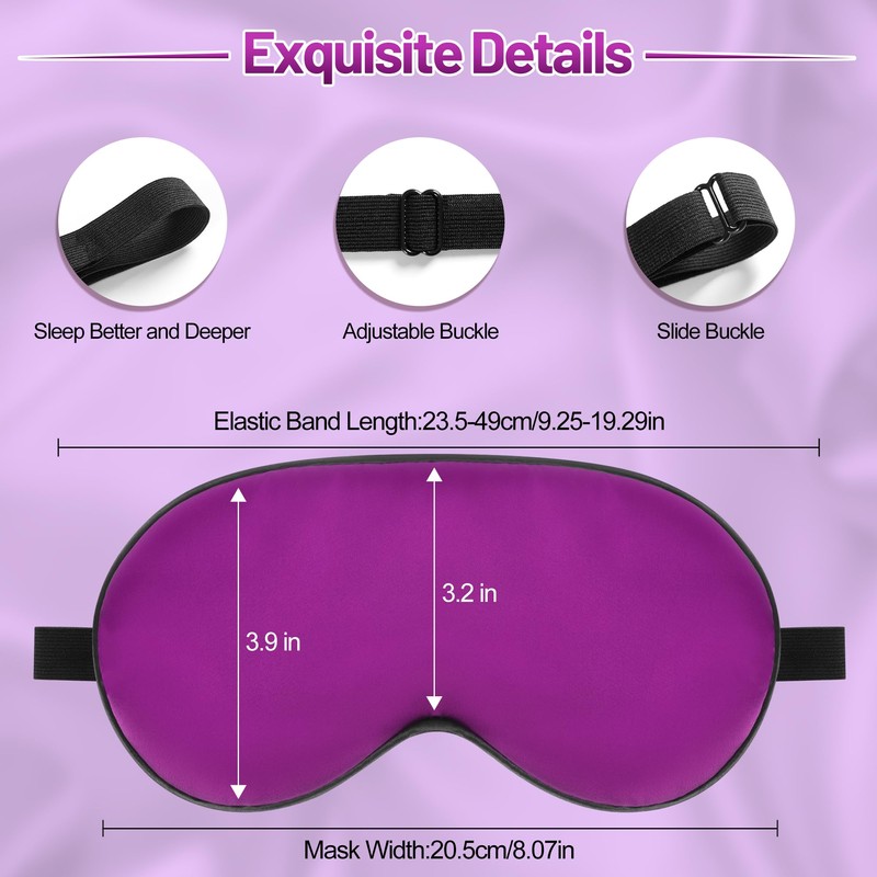 Sleep Mask, Silk Eye Mask for Sleeping with Adjustable Strap,