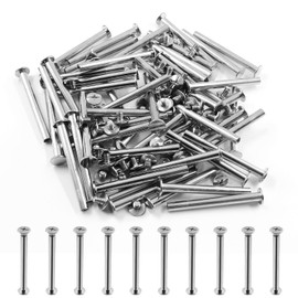 Cionyce Juego de 50 tornillos de encuadernación Chicago M5 x 50 mm, tornillos de encuadernación Phillips Chicago, kit surtido para cuero, álbumes de recortes, libros, álbumes de fotos