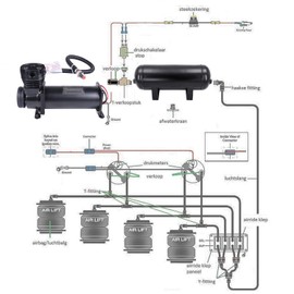 CNRAQR 3 Gallon Air Tank with 200PSI Air Compressor for Suspension/Air Ride/Bag/Car Train Truck Horn Aluminum 12 Liter Compressed air Storage Tank Onboard System Air Suspension Compressor Kit