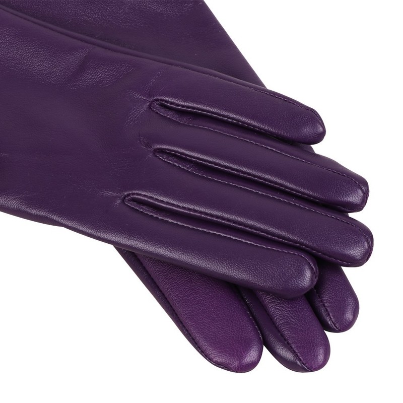 Nappaglo Nappa Leather Gloves Warm Lining Winter Button Decoration Imported