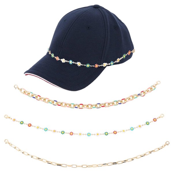 CREATCABIN 3 Pcs Baseball Hat Chain Sports Cap Chain for