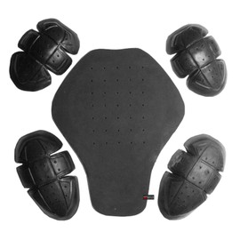 Chaquetas 4 motos chamarra Armor 5 PC certificado CE nivel 2, ajuste universal, hombro codo espalda 5 piezas, negro