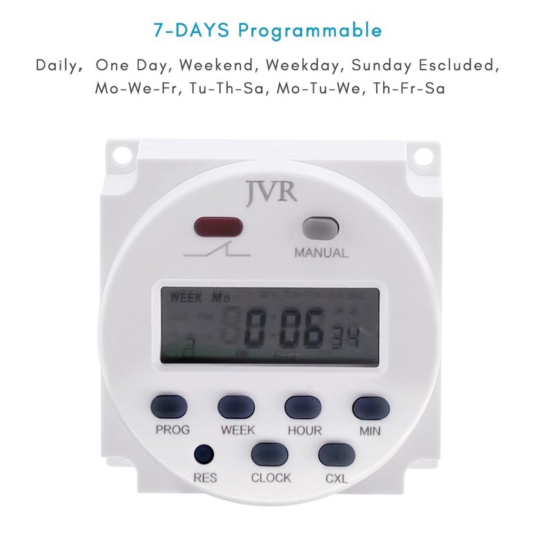 12V Timer Switch - Programmable, DC/AC/Solar Battery Powered | 12