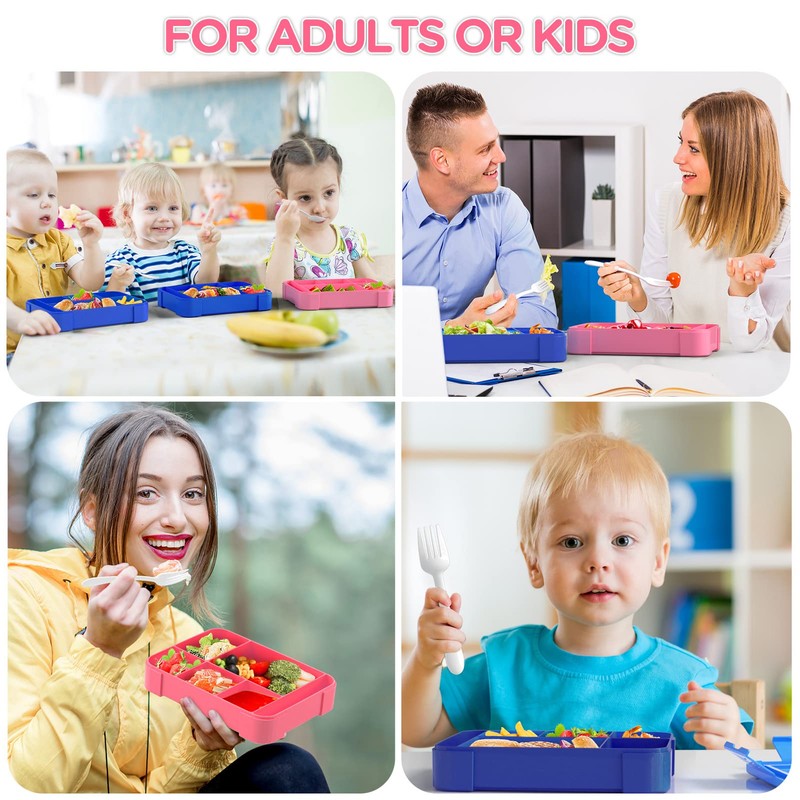 WayEee Bento Lunch Box 1330ml Lunch Box Kids Leak-Proof Lunch