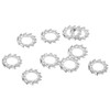 sourcing map 60Pcs External Tooth Washers, M4 304 Stainless Steel