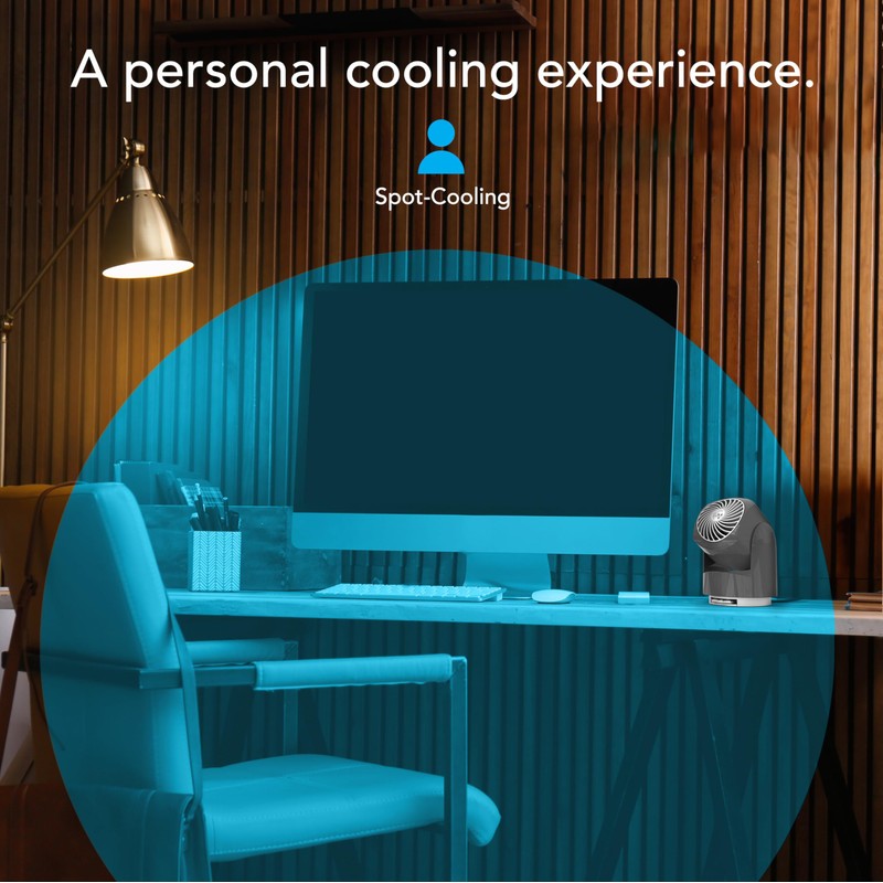 Vornado Flippi V6 Compact Air Circulator Fan, Quiet Portable Travel